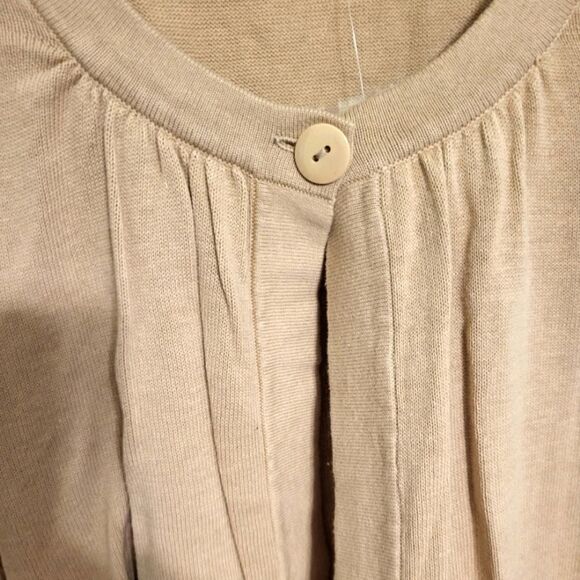 #37 Woman Within Beige Taupe Shrug Sweater Cardigan, Plus 18/20 L NWOT - Picture 4 of 6